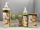 Gluta and kojic white nutri glow 24k gold Set lotion, serum, face cream, &soap